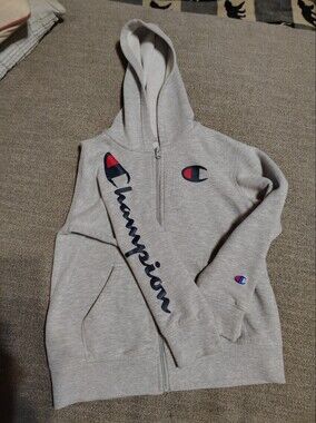 Champion Kids' Gray Hoodie Jacket with Logo